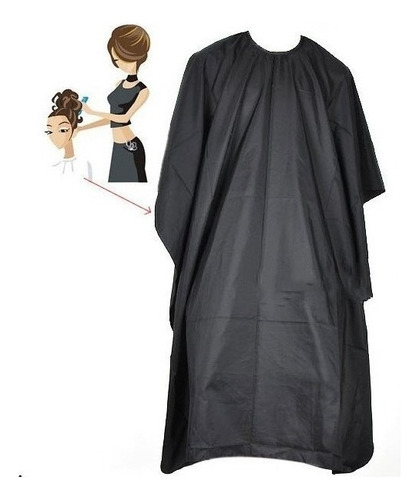 Capa Corte Negro De Barbero Barberia Estilista