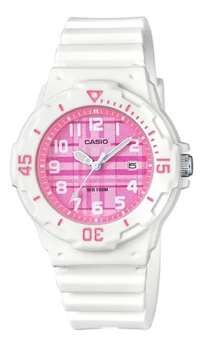 Casio Reloj Mujer Niña Analógico Rosa Sumergible 10 ATM LRW-200H-4B