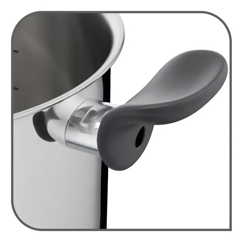 Bateria De Cocina T-fal 6pz Acero Inoxidable Induccion Color Plateado