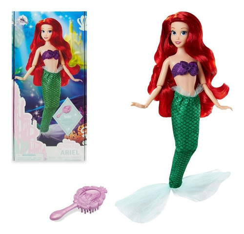 Muñeca Princesa Ariel Parque Disney Original Traje Lujo