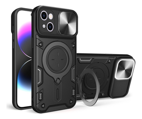 Funda Uso Rudo Para iPhone 15 Series  Dashcam + Cristal 9d