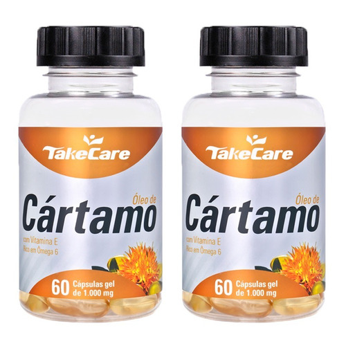 Óleo De Cártamo Com Vitamina E - 2x 60 Cápsulas - Take Care