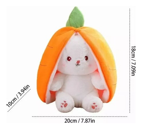 A A Juguete De Peluche Con Almohada De Conejito De Zanahoria