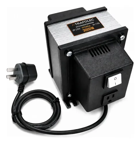 Transformador 220V a 110V Convertidor Voltaje 3000W 3KVA Eléctrico Reductor Tensión Adaptador Potencia Electrodomésticos Equipos Importados Hogar Oficina Aparatos Americanos Corriente