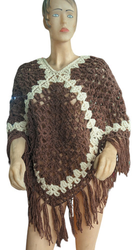 Poncho Tejido Al Crochet