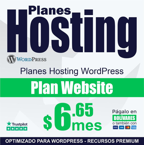 Hosting Wordpress - Cpanel - Mensual