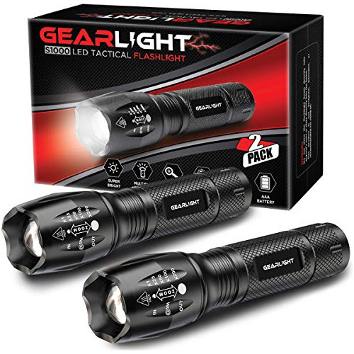 Linterna Tactica Led Gearlight S1000 [paquete De 2] - Lumen