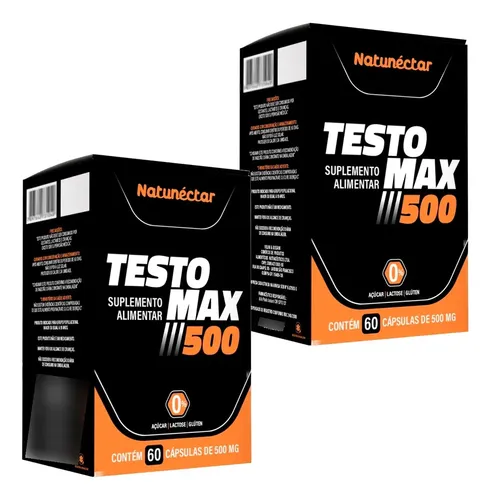 Testo Max 500 Natunéctar 120 Cápsulas Suplemento Alimentar