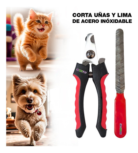 Corta Uñas Para Perro Y Gato Tipo Pinza Incluye Lima 7497