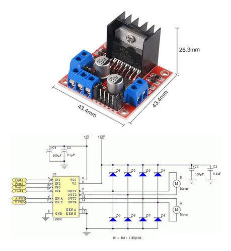 Para ' Modulo Puente H L298 Motor Driver Arduino Pic