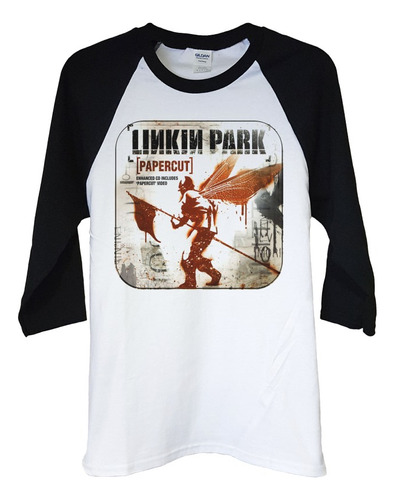 Polera Raglan 3/4 Linkin Park Papercut Rock Abominatron