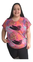 Comprar Remera Amplia Seda Fria Estampada Talle Especial Verano