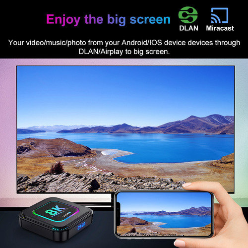 Caja De Tv Inteligente Dq08 Pro Rgb Android 13 4k Hdr10+ Wif