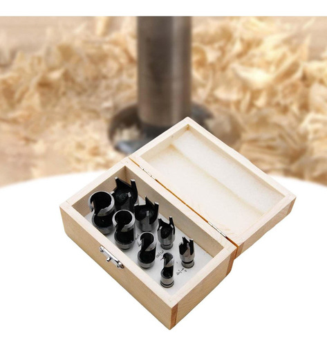 Taladros De Corte De Tapones De Madera Biselados De 8 Piezas