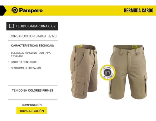 Bermuda cargo online hombre pampero