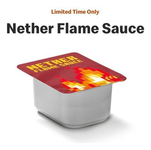 Nether Lava Minecraft - Salsa Picosa De Mcdonald's X4