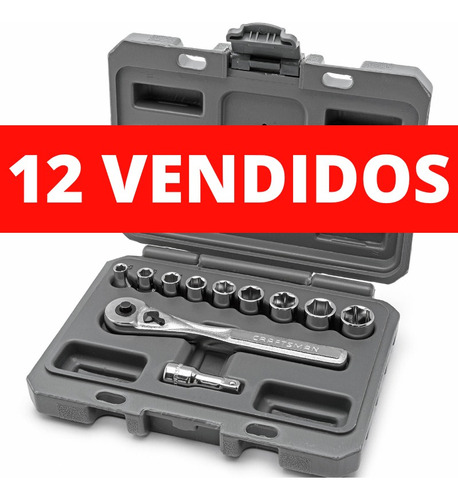 Craftsman Juego De 11 Dados Con Rache De  1/4 * Original