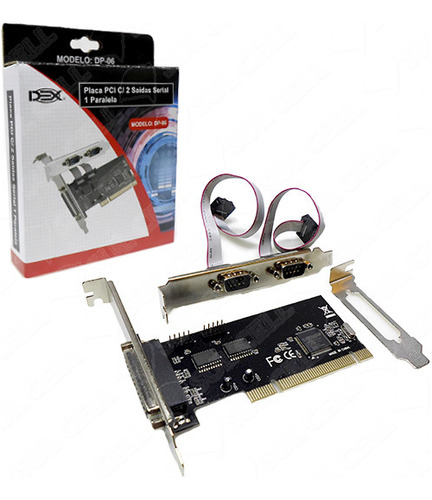 Placa Externa Pci Dex Dp06 - 2 Seriais E 1 Paralela