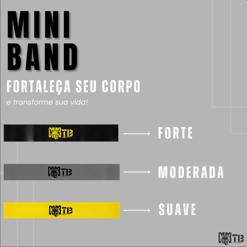 Kit Mini Band Elasticas 3 Resistencias - Mmtb
