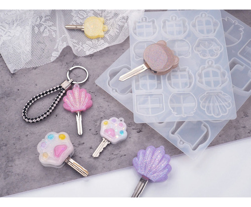 Zy Funda De Llave De Resina Epoxídica Con Forma Keychain