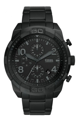 Reloj Fossil Bronson Fs5712 Negro Acerado Diseño Elegante 