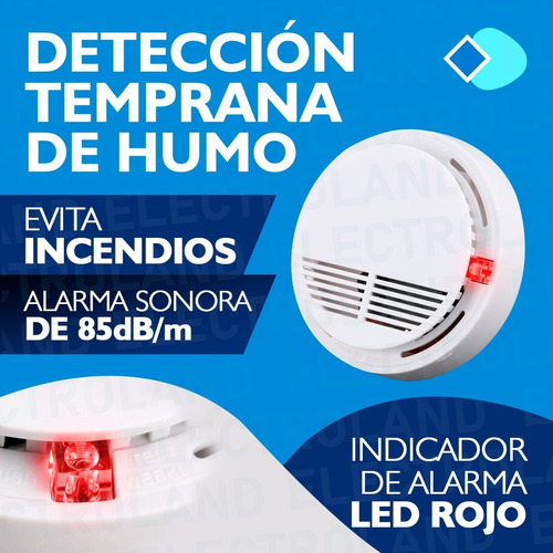 Alarma Sensor Detector De Humo Autónomo Inalámbrico Fotoeléctrico