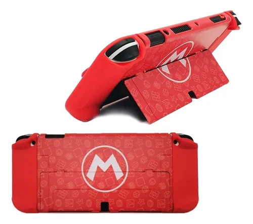 comprar Capa Case Protetor Console Nintendo Switch Oled +par Grips