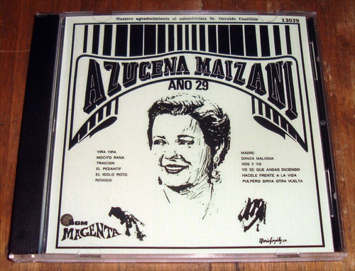 Azucena Maizani - Año 29 - Cd Bajado De Lp / Kktus