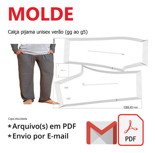 Calça Pijama Unisex Verão (gg Ao G5)