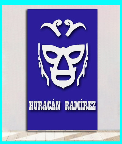 Cuadro Decorativo Lucha Libre 29x50 Cm Huracan Ramirez