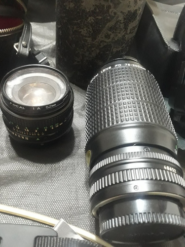 Máquina Fotográfica Canon Antiga + Acessórios