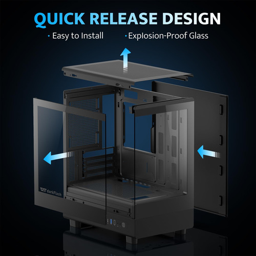 Case De Pc Darkflash Micro Atx, Caja Previa A La Computadora