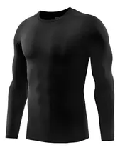 Comprar Polo Compresión Larga Deporte Licra Para Hombre