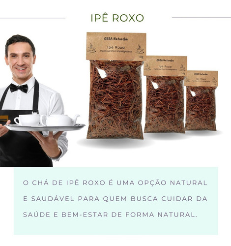 Kit 3 Chá De Ipê Roxo Rasurado-beneficios Natural Ipê Caroba