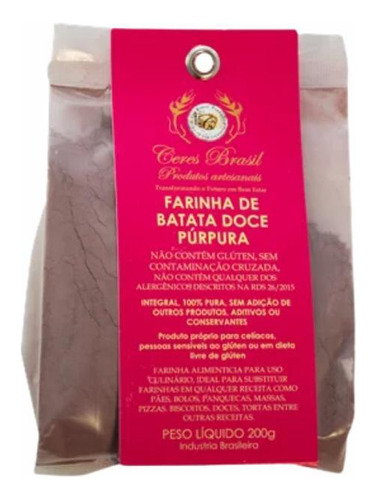 Kit 3x: Farinha De Batata Doce Púrpura Sem Glúten Ceres 200g