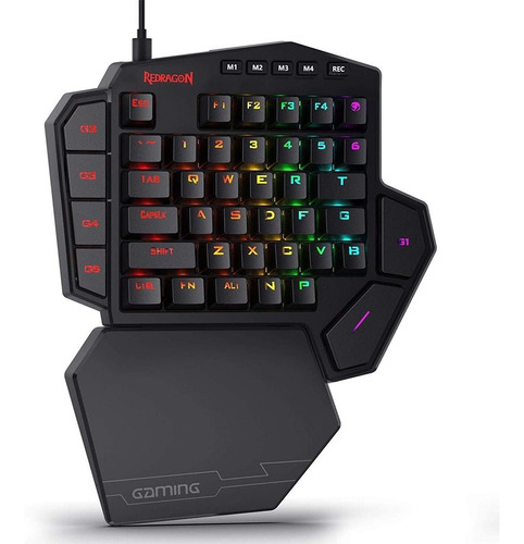 Teclado Gamer Mecanico Redragon Diti K585 Rgb 1 Mano