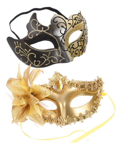 Máscaras De Halloween Para Casais E Baile, 2 Unidades A