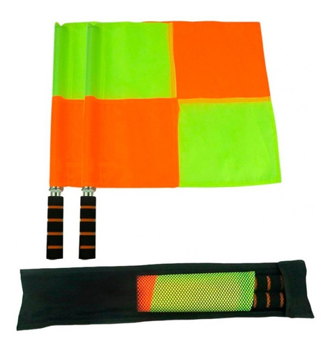 Bandeira Arbitro Jogo Futebol Bandeirinha 1 Par Rápido