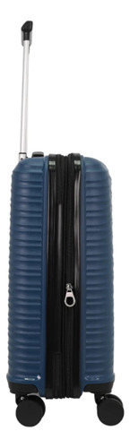 Valija Maleta Carry On 20 Polipropileno Resistente Flexible Azul Rayas