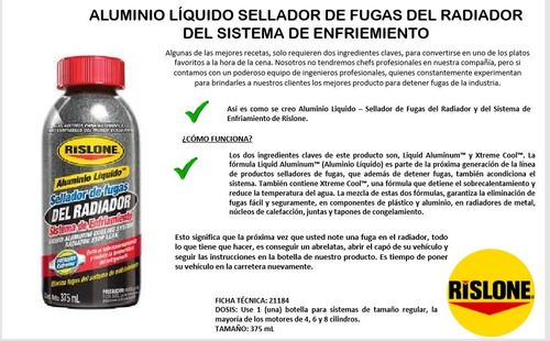 2 Sellador De Fugas De Radiador Aluminio Liquido Con Envío