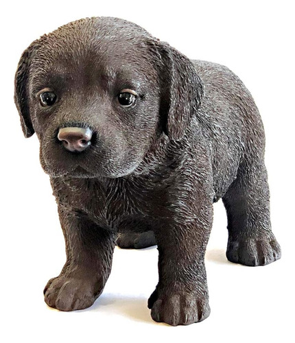 Hi-line Gift Ltd De Pie Chocolate Labrador Puppy Estatua