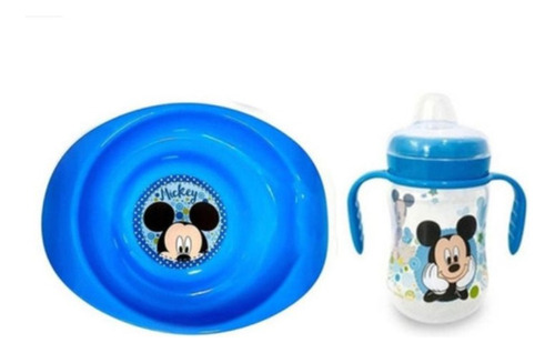 Combo Bebe Plato + Vaso Antiderrame Disney Minnie Mickey