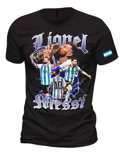 Playera Messi Argentina Cuello Redondo