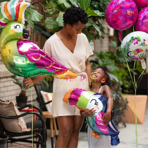 Globo Perico Cotorro Ave Guacamaya Met Jumbo Fiesta Tropical