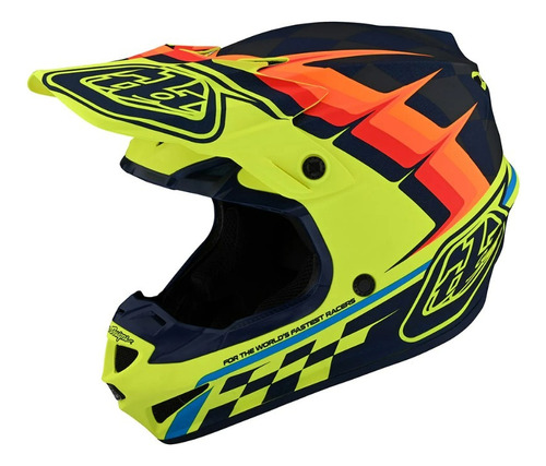 Casco Troy Lee Designs Se4 Warped Amarillo