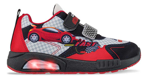 Tenis Con Luces Carriw Negro Para Niño Los Gomosos