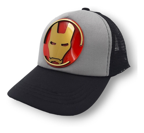 Gorra Ironman Avengers Marvel Para Niños Con Aplique En 3d