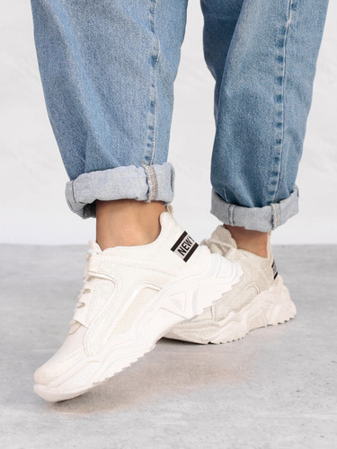 Zapatilla Alta Plataforma De Mujer Con Cordones Otoño Pao