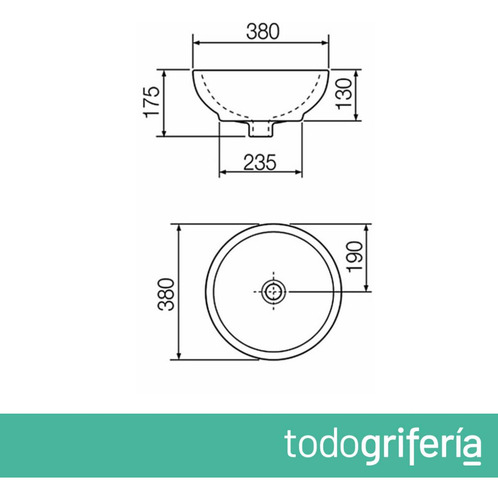 Bacha De Baño Ferrum Tori Y Griferia Fv Puelo Cromo
