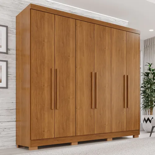 Guarda-roupa Casal 6 Portas 2 Gavetas França - R$ 761,81